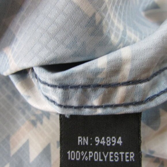 Hooey Men's 3XL Short Sleeve Lost Mine Aztec Pattern Snap Shirt Folkstone Grey/W - Picture 3 of 3